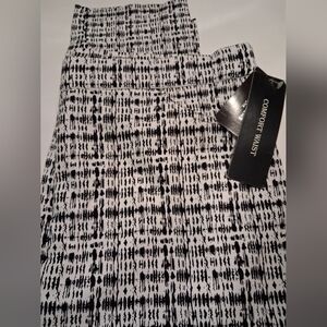 Black and White Pull On Pants